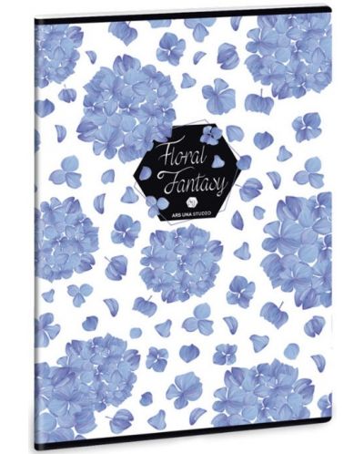 Ученическа тетрадка A4, 40 листа Ars Una - Floral Hortensia - 1