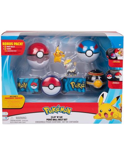 Игрален комплект Pokémon - Колан Poké Bal" + бонус пакет - 1