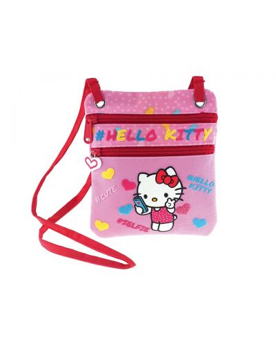 Чанта за рамо Hello Kitty Selfie розова 16х17
