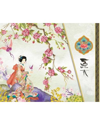 Тефтер Boncahier Madame Butterfly - 144 страници, гейша, с магнитно затваряне