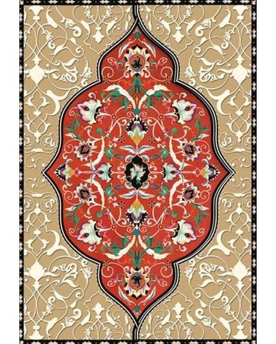 Тефтер Boncahier Persia - 144 страници, златисто-червен, с магнитно затваряне
