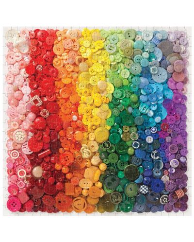 Пъзел Galison от 500 части - Копчета в цветовете на дъгата - 2