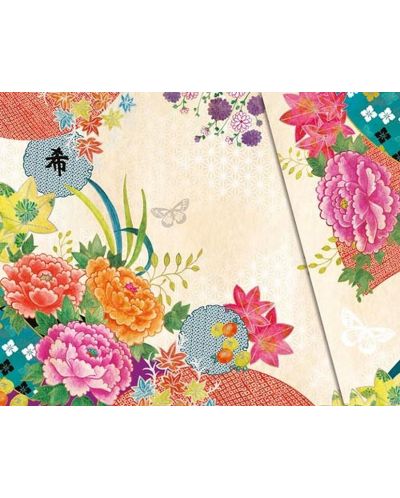 Тефтер Boncahier Madame Butterfly - 144 страници, цветя, с магнитно затваряне
