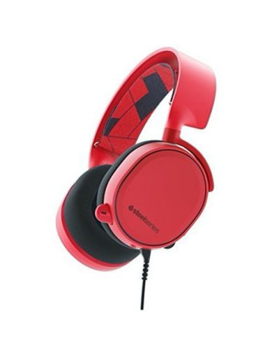 Гейминг слушалки SteelSeries - Arctis 3 Solar, червени