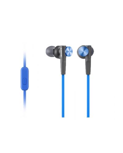 Слушалки Sony MDR-XB50AP с микфорон - сини - 1