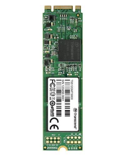 SSD памет Transcend - MTS 800, 512GB, M.2, SATA III - 1