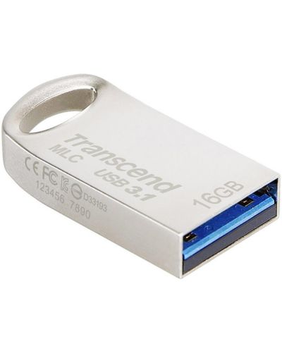 Флаш памет Transcend - Jetflash 720, 16GB, USB 3.1, сребриста - 3