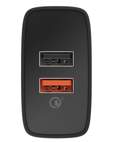 Зарядно устройство Trust - Qmax Ultra-Fast Dual, USB-A, 30W, черно - 4