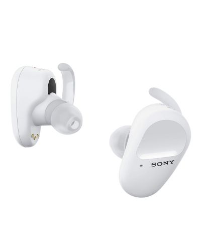 Безжични слушалки Sony - WF-SP800N, бели - 1