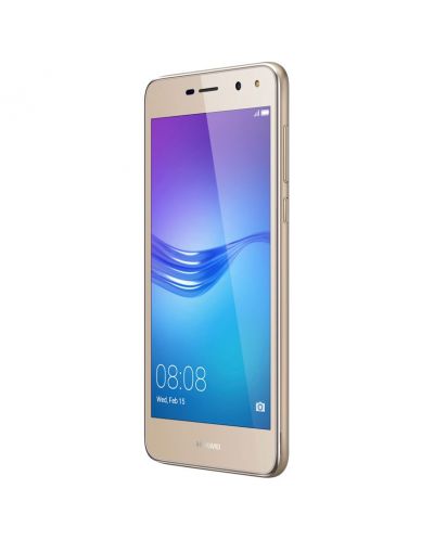 Мобилен телефон, Huawei Y6 2017 DUAL SIM, MYA-L41, 5" HD 1280 x 720, Quad-core 1.4 GHz Cortex-A53, 2GB RAM, 16GB, 4G, LTE, Camera 13MP/5MP, BT, WiFi 802.11, Android 6.0, Gold - 1