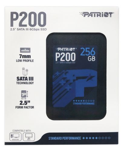 SSD памет Patriot - P200 , 256GB, 2.5'', SATA III - 2