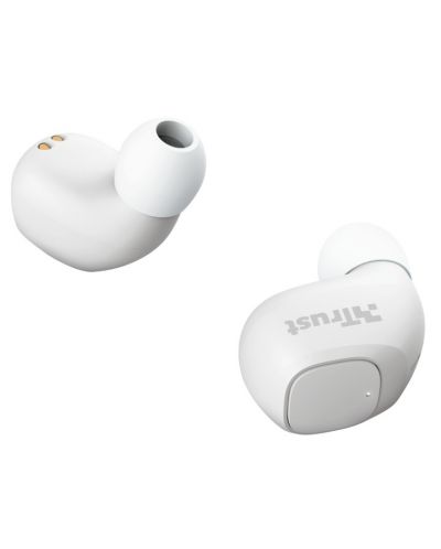 Безжични слушалки Trust - Nika Compact, TWS, бели - 1