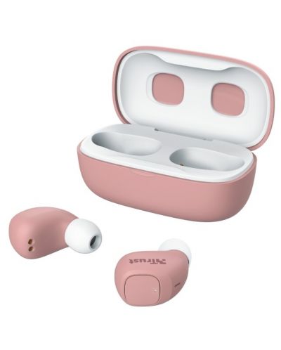 Безжични слушалки Trust - Nika Compact, TWS, розови - 3