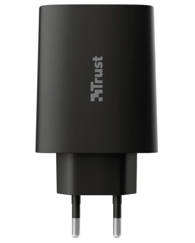 Зарядно устройство Trust - Qmax Ultra-Fast Dual, USB-A, 30W, черно - 2