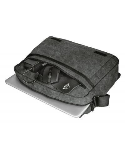 Чанта за лаптоп Trust - GXT 1260 Yuni Messenger Bag, сива - 3