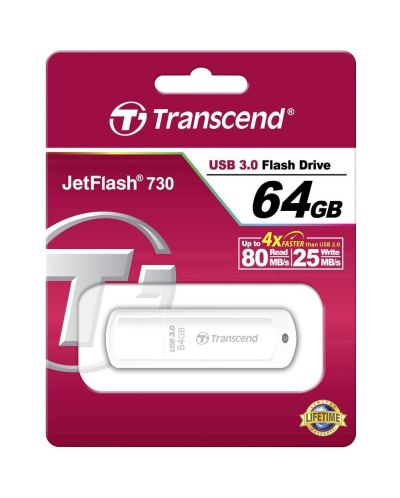 Флаш памет Transcend - Jetflash 730, 64GB, USB 3.0 - 3