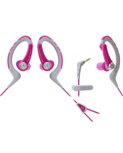 Спортни слушалки Audio-Technica - SPORT1PK, розови - 2