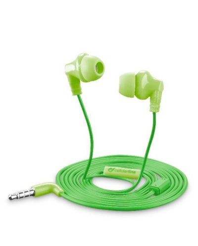 Слушалки с микрофон Cellularline - Smarty, зелени - 1