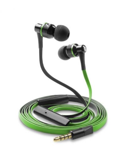 Слушалки с микрофон Cellularline - Audiopro Mosquito, зелени - 1