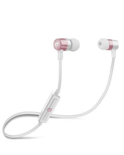 Безжични слушалки с микрофон Cellularline - Unique Design, розови - 1