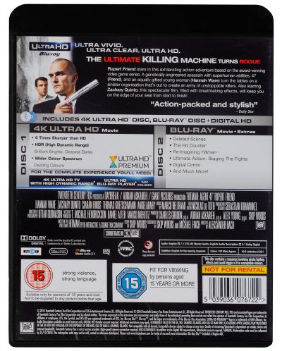 Hitman Agent 47 4K (Blu-Ray) - 2