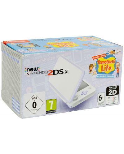 New Nintendo 2DS XL + Tomodachi Life - White / Lavender (разопакован) - 6