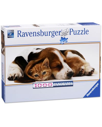 Панорамен пъзел Ravensburger от 1000 части - Най-добри приятели