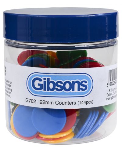 Комплект пулове за настолни игри Gibsons - 144 броя, 4 цвята - 2