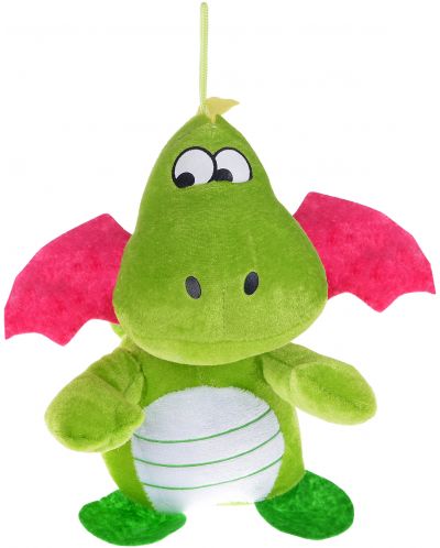 Плюшена играчка Morgenroth Plusch – Зелен седящ Динозавър, 22 cm - 1
