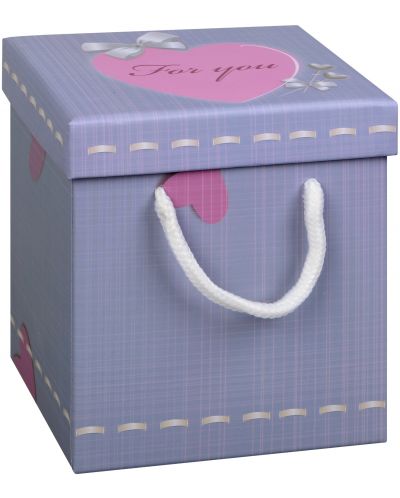 Плюшена играчка Morgenroth Plusch – Розово меченце със сърце в подаръчна кутия, 12 х 10.5 cm - 2