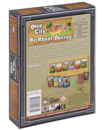 Разширение за настолна игра Dice City: By Royal Decree - 2