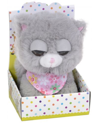 Плюшена играчка Morgenroth Plusch – Сиво коте в кутия, 12 cm - 1