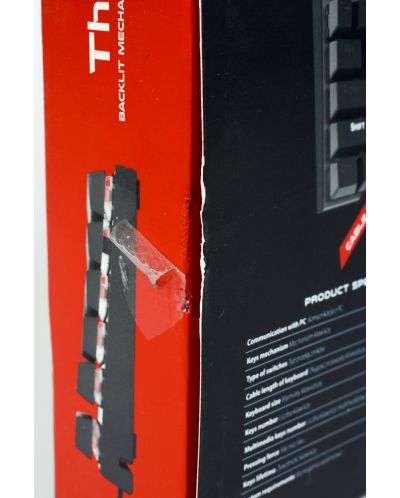 Механична клавиатура Genesis Thor 300 - TKL, за PC, червени суичове, бяла подсветка (разопакован) - 5