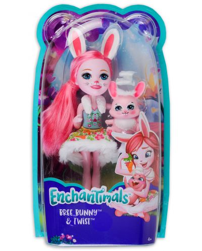 Кукличка и животинче Enchantimals от Mattel - Брии Бъни със зайчето Туист - 1