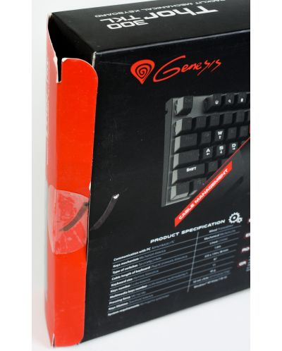 Механична клавиатура Genesis Thor 300 - TKL, за PC, червени суичове, бяла подсветка (разопакован) - 4