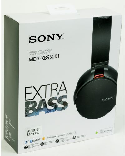 Слушалки Sony MDR-XB950B1 Extra Bass - черни (разопакован) - 2