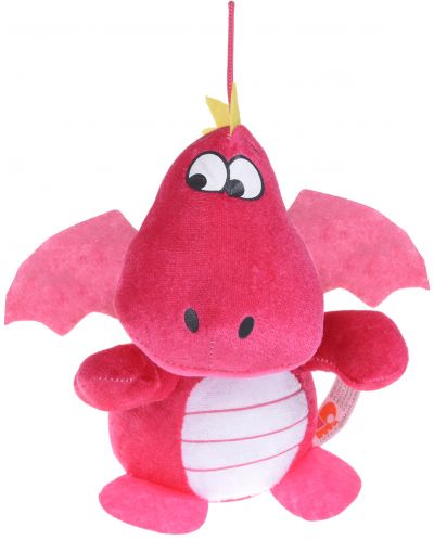 Плюшена играчка Morgenroth Plusch – Тъмно розова седяща Динозавърка, 22 cm - 1