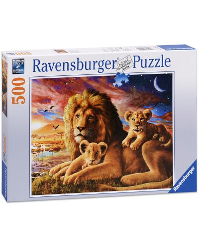 Пъзел Ravensburger от 500 части - Семейство лъвове