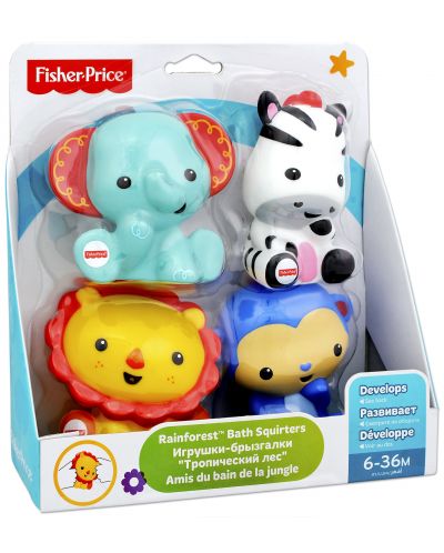 Комплект играчки за баня Fisher Price - Животни - 2