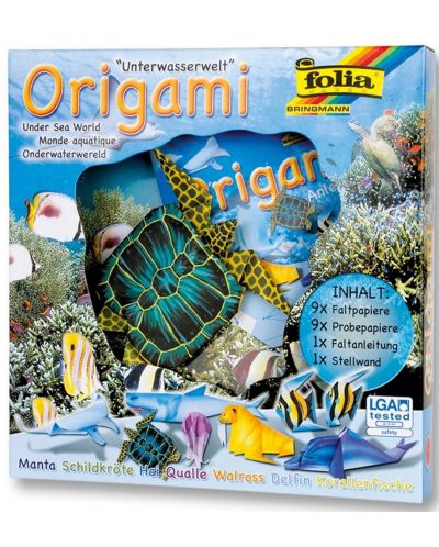 Творчески комплект за оригами Folia - Животински свят, подводен свят - 1