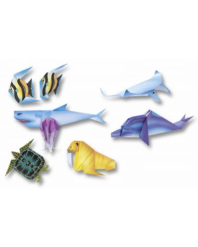 Творчески комплект за оригами Folia - Животински свят, подводен свят - 2