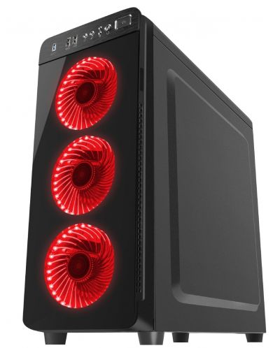 Кутия Genesis - Irid 300, mid tower, черна/червена/прозрачна - 3