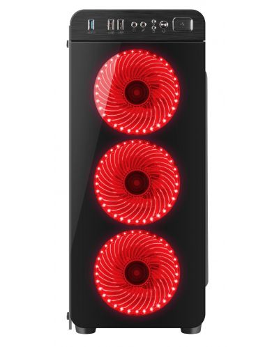 Кутия Genesis - Irid 300, mid tower, черна/червена/прозрачна - 2