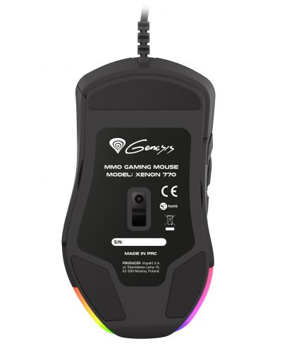 Гейминг мишка Genesis - Xenon 770, оптична, черна - 12