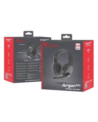 Гейминг слушалки Genesis - Argon 100, черни - 5