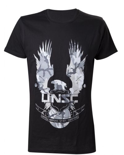 Тениска Halo - UNSC Logo, черна, размер XL