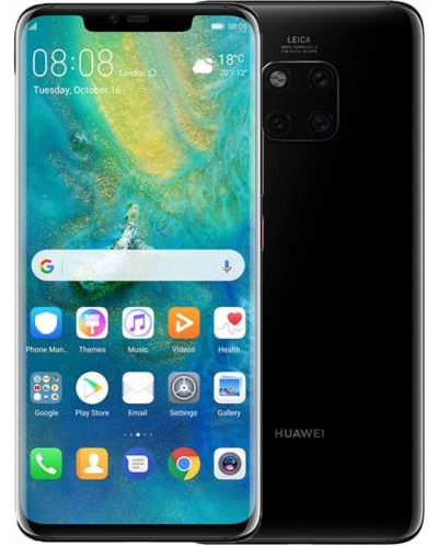 Смартфон Huawei Mate 20 Pro, Laya-L29C - 6.39" OLED, Dual SIM, черен - 1