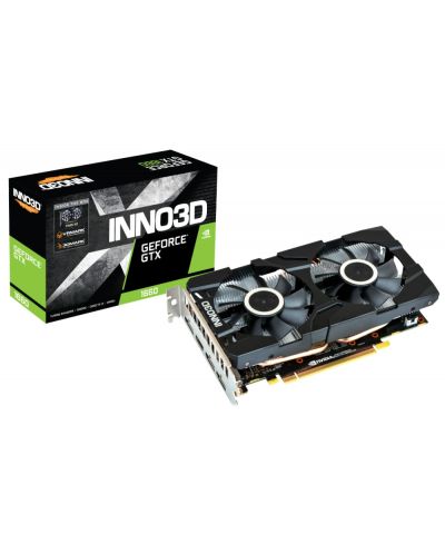 Видеокарта Inno3D - GeForce GTX 1660 Twin X2, 6GB, GDDR5 - 1