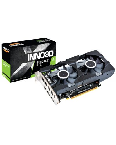 Видеокарта Inno3D - GeForce GTX 1650 Twin X2 OC, 4GB, GDDR5 - 1