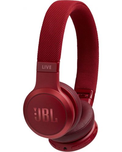 Слушалки JBL - Live 400 BT, червени - 1